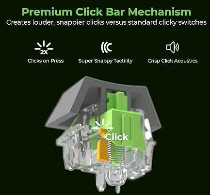 Glorious Raptor Switches, mechaniniai mygtukai, 5-pin, clicky, MX-Stem, 55g - 36 pieces