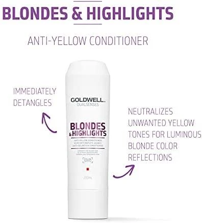 Šviesintų plaukų kondicionierius Goldwell Blondes&HighLights Anti-Geltona Conditioner 200ml