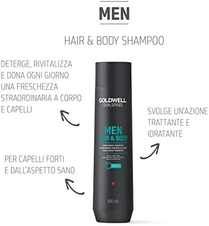 Vyriškas plaukų ir kūno šampūnas Goldwell Men Hair &amp; Body Šampūnas 300ml