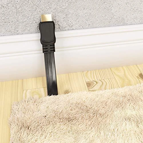 Goobay 3m didelės spartos HDMI plokščias kabelis su eternetu [4K (2160p), paauksuoti kontaktai, ARC]