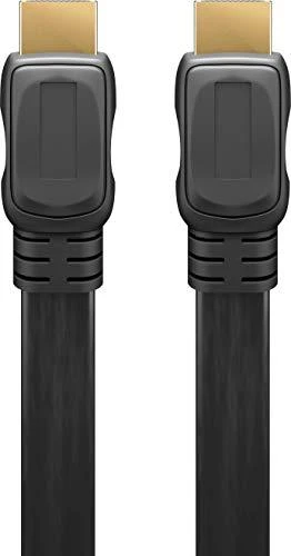 Goobay 3m didelės spartos HDMI plokščias kabelis su eternetu [4K (2160p), paauksuoti kontaktai, ARC]