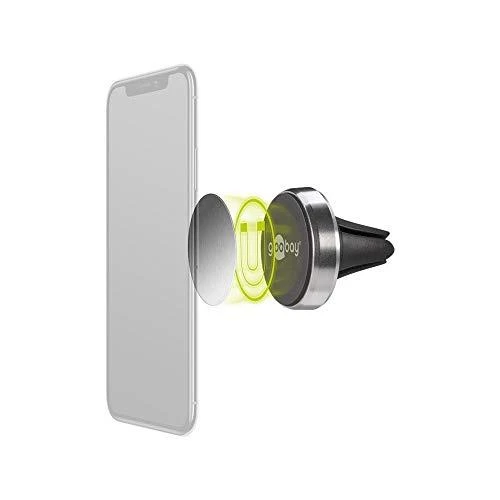 Goobay | Magnetinis laikiklis Metalinis plonas dizainas (35 mm) | 38685 | Juodas/Sidabrinis | Magnetinis laikiklis tinka beveik kiekvienam išmaniajam telefonui; Quick-Snap surinkimo technologija greitam ir paprastam naudojimui; Išmanus ir beveik nematomas tvirtinimo variantas ant automobilio ventiliacijos veleno; Puikiai tinka ir kaip stalinis stovas išmaniajam telefonui