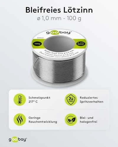 Goobay Litavimo skarda su fliusu 1,0 mm 100 g bešvinė