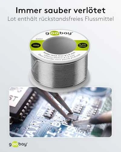 Goobay Litavimo skarda su fliusu 1,0 mm 100 g bešvinė