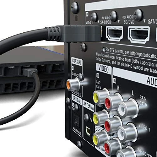 HDMI laidas prijungtas prie imtuvo jungčių
