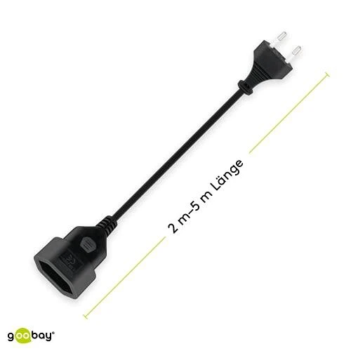 Goobay DELTACO OSG kabelis, RAK CEE 7/16 - RAK IEC 60906-1 klasė 3 m, juodas / DEL-109AE
