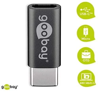 Goobay Jungtis USB-C kištukas - micro USB lizdas