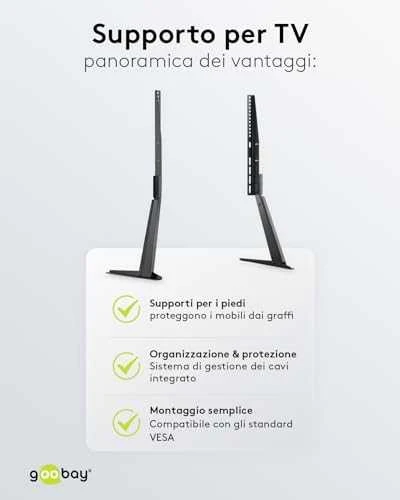 Laikiklis Nogi TV Goobay BASIC TABLE STAND M 32"-55" 40kg