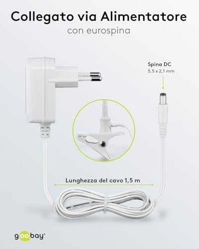 Kosmetinė didinamojo stiklo lempa 30xLED 6W 480lm Goobay K/S