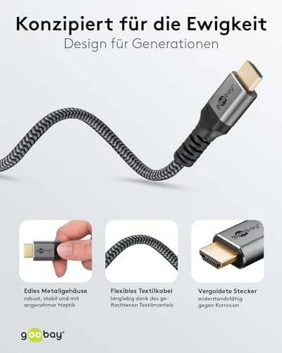 „Goobay“ itin didelės spartos HDMI kabelis | 65263 | 5 m