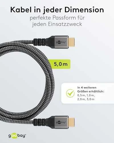 „Goobay“ itin didelės spartos HDMI kabelis | 65263 | 5 m