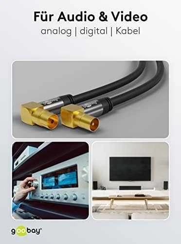 Goobay antenos kabelis 2m sidabrinis (70461)