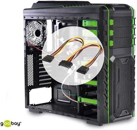 Goobay Maitinimo adapteris 15 kontaktų SATA maitinimui, 2 kietiesiems diskams, 10 cm DELTACO / SATA-15