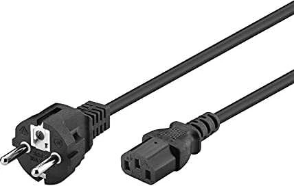 Goobay F tipas, CEE 7/7 - C13 maitinimo laidas, 3 m, juodas