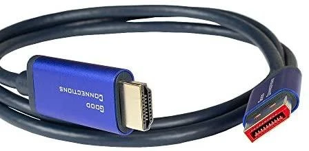 Alcasa 3m DisplayPort į HDMI kabelis su mėlynomis jungtimis