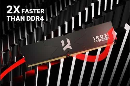 GOODRAM IR-6000D564L30/64GDC DDR5 64GB 6000MHz 30-36-36-76 DUAL CHANNEL KIT IRDM Juodas V Sidabrinis