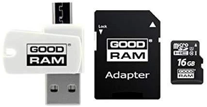 Oem 16GB 100 MB/s Micro SD atminties kortelė Goodram - OTG adapteris