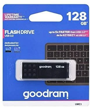 GOODRAM UME3-1280K0R11 GOODRAM atmintis USB UME3 128GB USB 3.0 Juodas