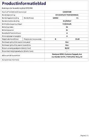 Goodyear 215/55R17 EFFICIENTGRIP PERFORMANCE 94V