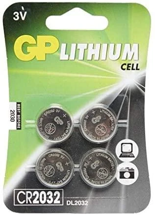GP Baterija GP sagos elementas ličio CR2032, 3V, 4 lizdinė plokštelė