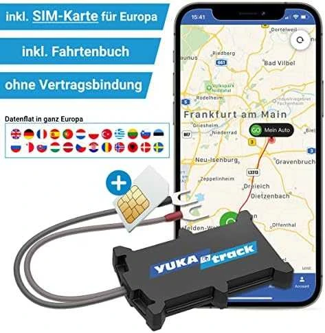 YUKAtrack GPS sekiklis su programėlės sąsajos vizualizacija