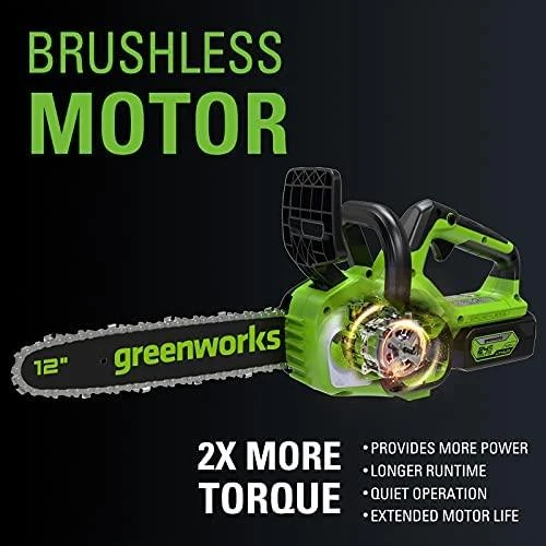 Akumuliatorinis grandininis pjūklas Greenworks GD24CS30 (be akumuliatoriaus ir kroviklio)