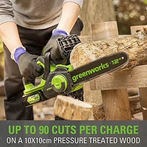 Akumuliatorinis grandininis pjūklas Greenworks GD24CS30 (be akumuliatoriaus ir kroviklio)