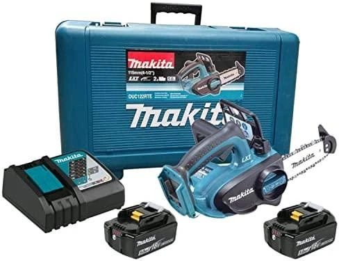MAKITA grandininis pjūklas 18V DUC122RTE 11,5cm 2x5,0Ah