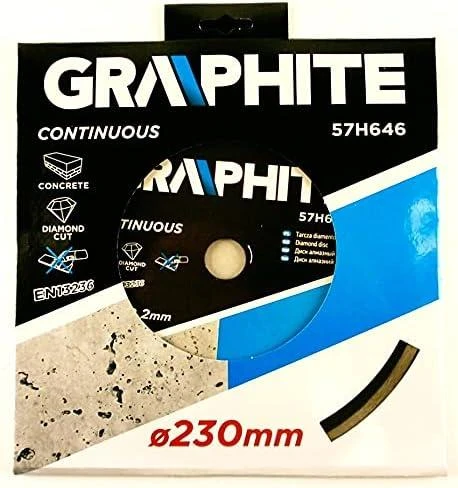 Deimantinis diskas GRAPHITE 57H646, skersmuo 230mm, vientisas