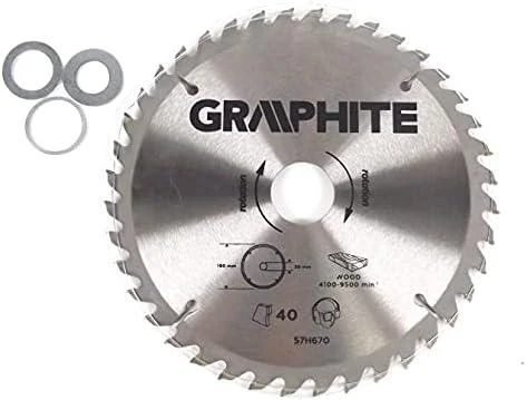 Pjovimo diskas Graphite 190x30mm 40 zębów 57H670