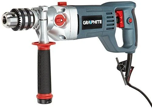Graphite Gręžtuvas 1050 W smūginis gręžtuvas, 16 mm raktinis griebtuvas, greitis I: 0–900 min??, II: 0–2500 min??