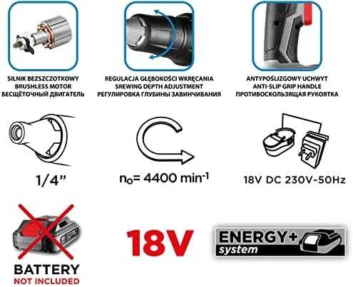Akumuliatorinis suktuvas Graphite 58GE111; 18 V (be akumuliatoriaus ir pakrovėjo)