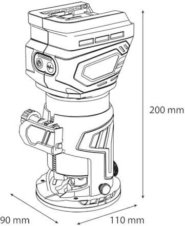 GRAPHITE 58GE140 frezos matmenų brėžinys