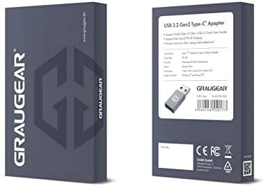 USB adapteris Graugear USB-C - USB Sidabrinis (G- AD- CTA- 10G)