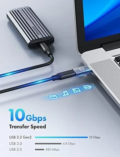 USB adapteris Graugear USB-C - USB Sidabrinis (G- AD- CTA- 10G)