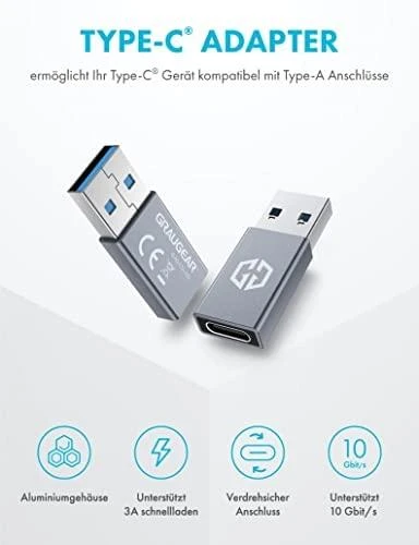 Graugear USB-C į USB-A adapterių rinkinys