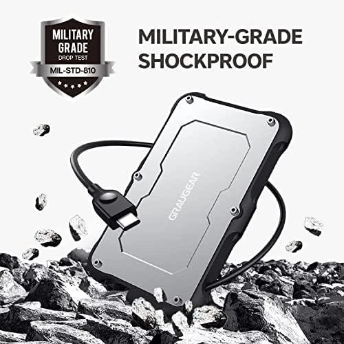 „Graugear GrayGear“ išorinis dėklas, skirtas 2,5 colio SSD / HDD USB-C 3.2 Gen2