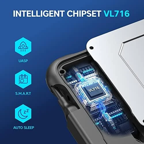 „Graugear GrayGear“ išorinis dėklas, skirtas 2,5 colio SSD / HDD USB-C 3.2 Gen2