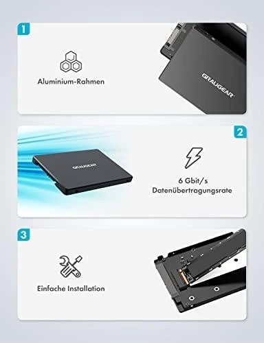 Graugear GRAUGEAR Konverter M.2 NGFF SSD zu 2,5'' SATA retail