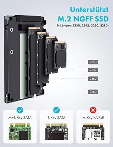 Graugear GRAUGEAR Konverter M.2 NGFF SSD zu 2,5'' SATA retail
