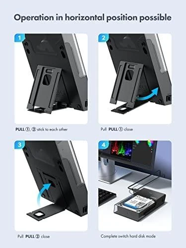 „Graugear“ kišeninis prijungimo dėklas 3,5 colio / 2,5 colio HDD / SSD diskams, USB 3.2 Gen1