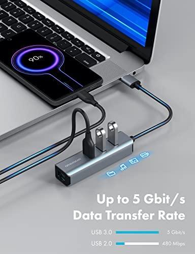 Graugear GRAUGEAR USB HUB USB-HUB 3x USB 3.0 prievadai Type-A+ Gbit LAN mažmeninė prekyba