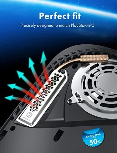 „Graugear M.2 NVMe SSD“ šilumos vamzdžių aušintuvas su dangteliu, skirtas „PlayStation 5“