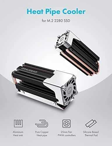 Nezatříděno Graugear M.2 disko radiatorius su ventiliatoriumi (G-M2HS03- F)