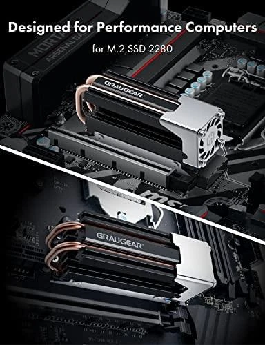 Nezatříděno Graugear M.2 disko radiatorius su ventiliatoriumi (G-M2HS03- F)