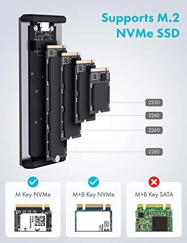 Kietasis diskas Nezatříděno Graugear prijungimo stotelė GRAUGEAR externes Gehäuse M.2NVMe SSD PCIe3.0 10Gbit mažmeninė prekyba