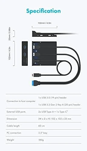 Graugear „Graugaer Pilkas Gear“ daugiafunkcis priekinis skydelis su USB šakotuvu