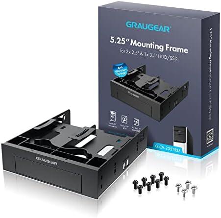 Graugear GRAUGEAR Einbaurahmen für 2x 2,5'' & 3,5'' HDD/SSD in 5,25''