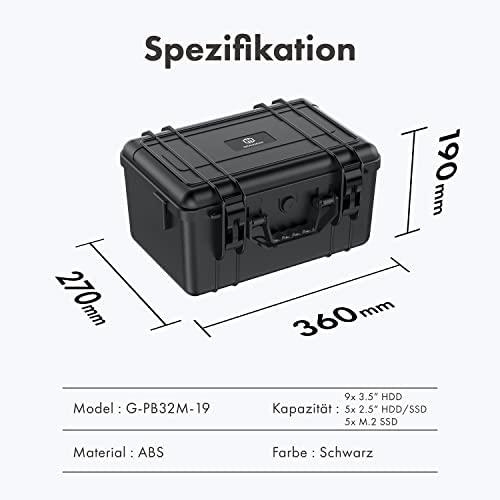 GRAUGEAR G-PB32M-19 pokrowiec do dysków Walizka ABS Juodas