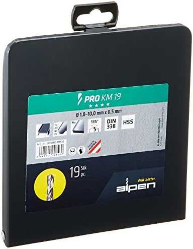 Grąžtas rinkinyje 19 vnt. šlifavimo grąžtai metalui HSS PRO KM-19 Alpen [0000110311100]